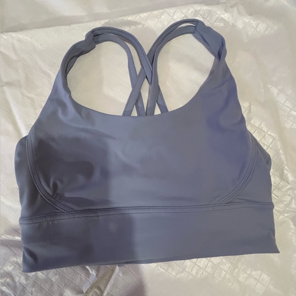 Grace Form Women's Blue Strappy Sports Bra Size Medium